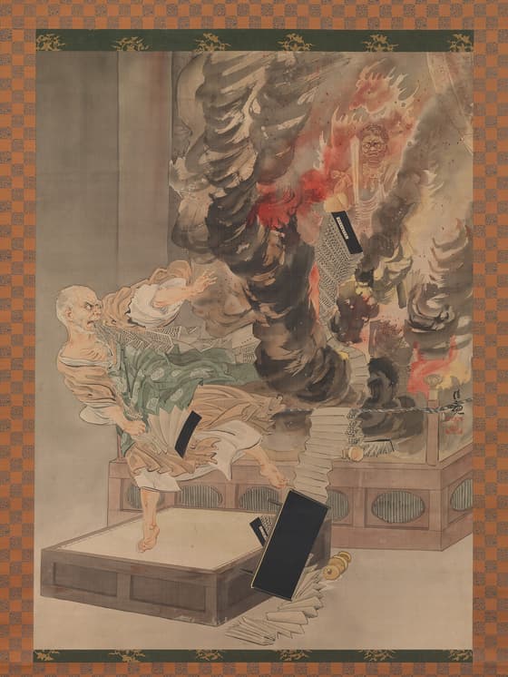 小林清親筆 頼豪阿闍梨