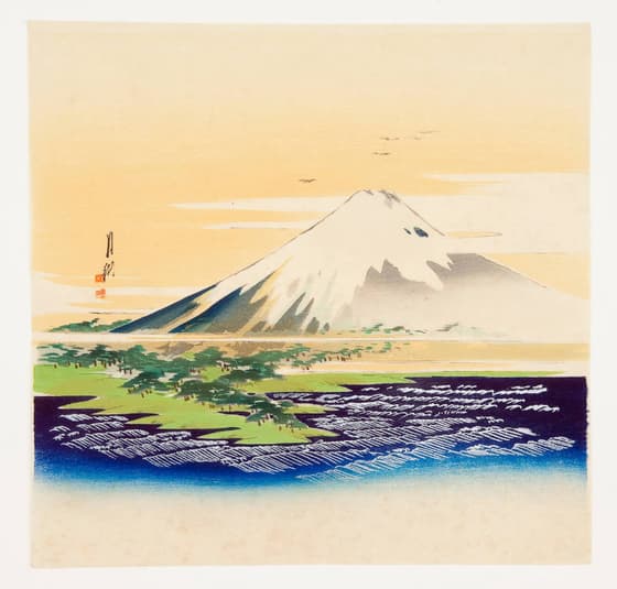 Mt. Fuji Seen from offshore