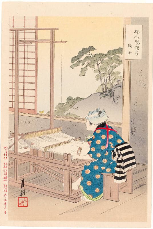 Shokujo the Weaver, from the series Women’s Customs and Manners