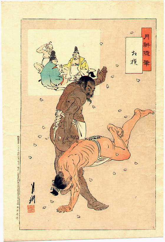 Sumo wrestlers in
