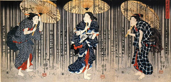 暑中の夕立（別摺）