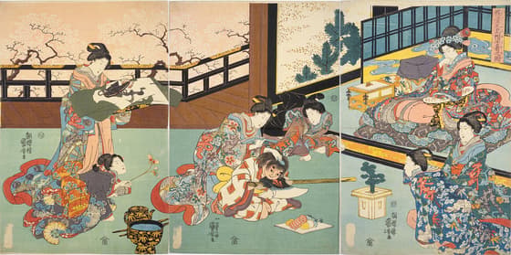 怪童丸烏帽子着之図