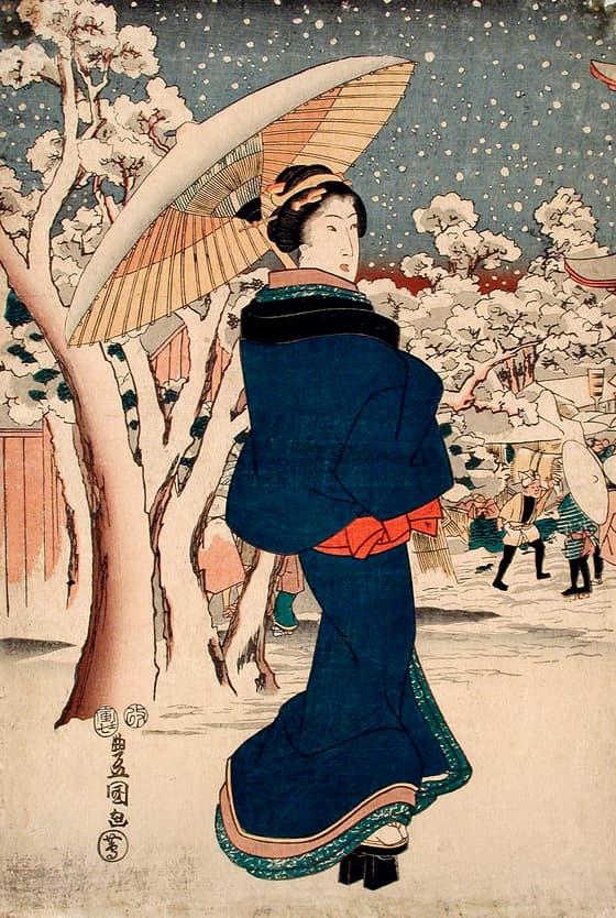 雪中美人