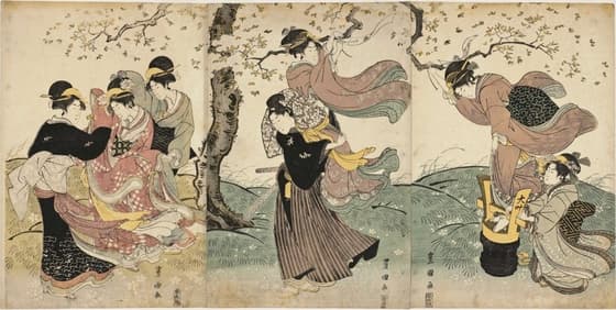 風に散る花