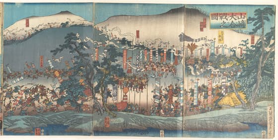 山崎大合戦之図