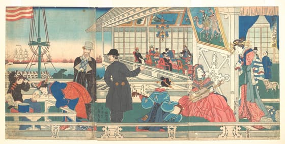 横浜異人商館之図（別摺）