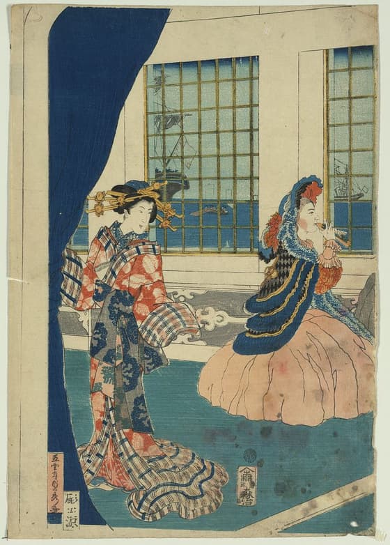 横浜の洋館の遊女