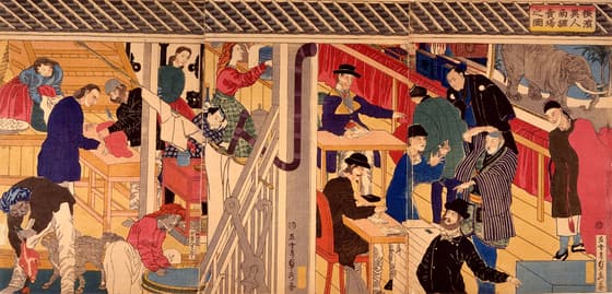 横浜異人商館売場之図