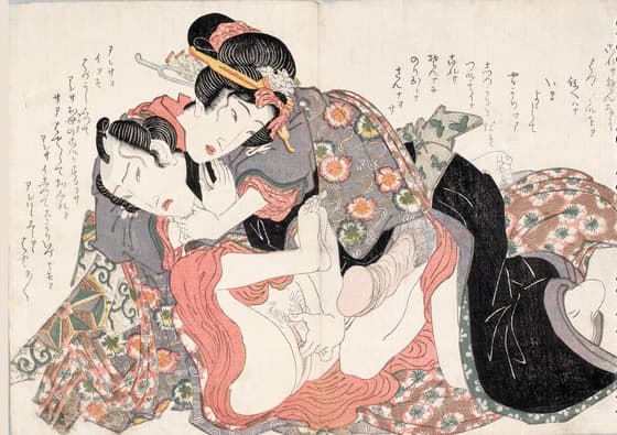 抱き合う男女