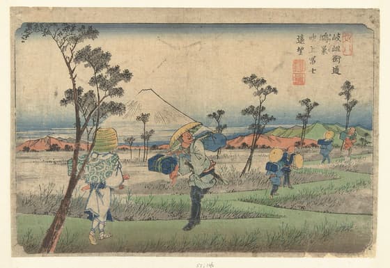 岐阻街道　鴻巣吹上富士遠望