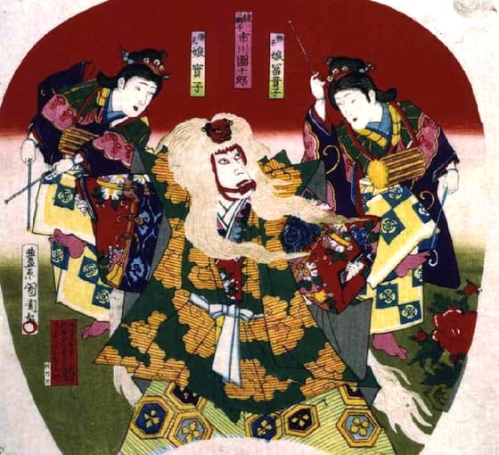 九世市川団十郎の鏡獅子