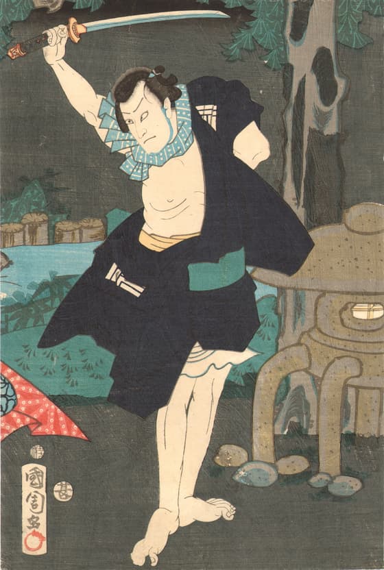 武士姿の役者