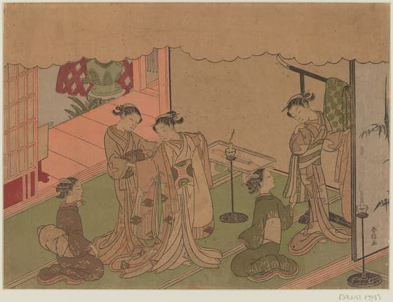 婚礼錦貞女車. , 色直し / 春信画Ironaoshi / Harunobu-ga