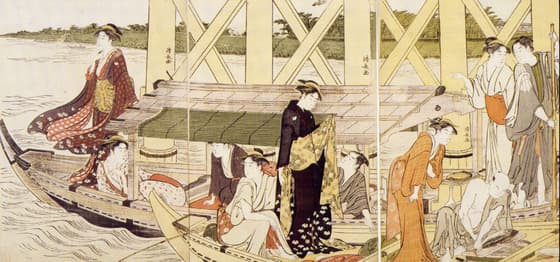 吾妻橋下の涼み舟（1785年）