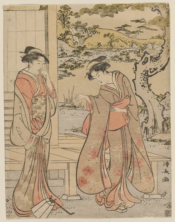 提灯を落とす女