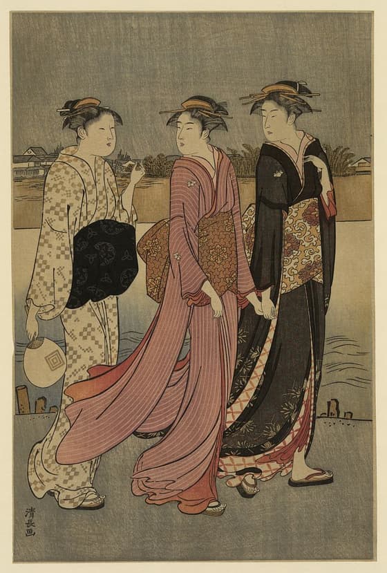 大川端夕涼（1785年）