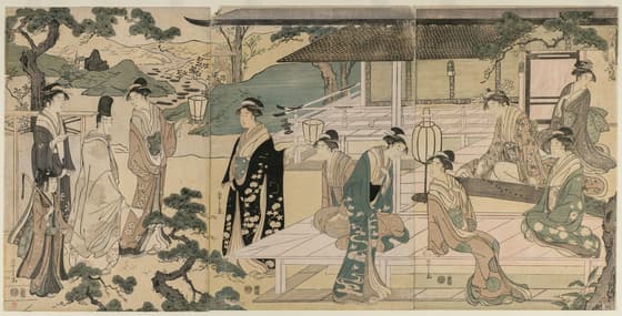 The Matsukaze Chapter of the Tale of Genji (, from the series The Tale of Genji in Elegant Modern Dress)