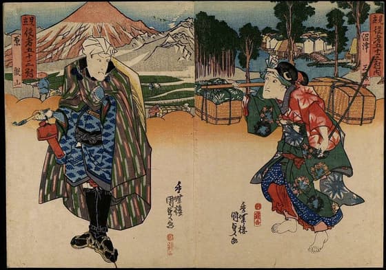 見立役者五十三次之内（二十七枚帖）