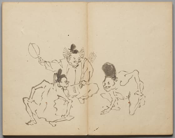 相撲図（写生帖より）