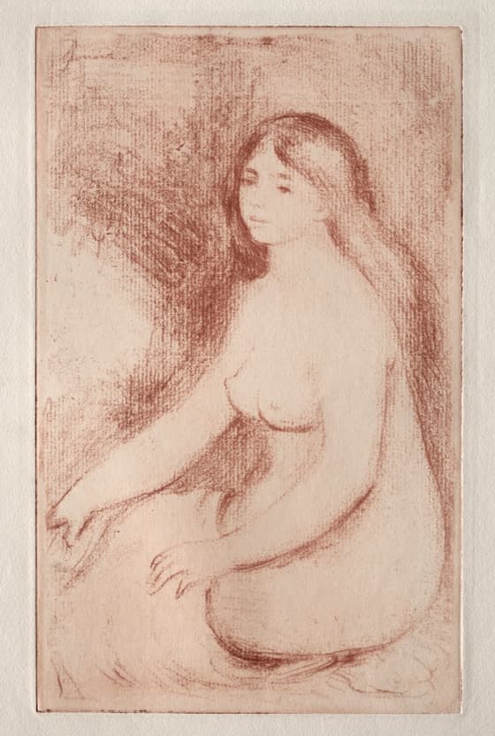 Baigneuse assise