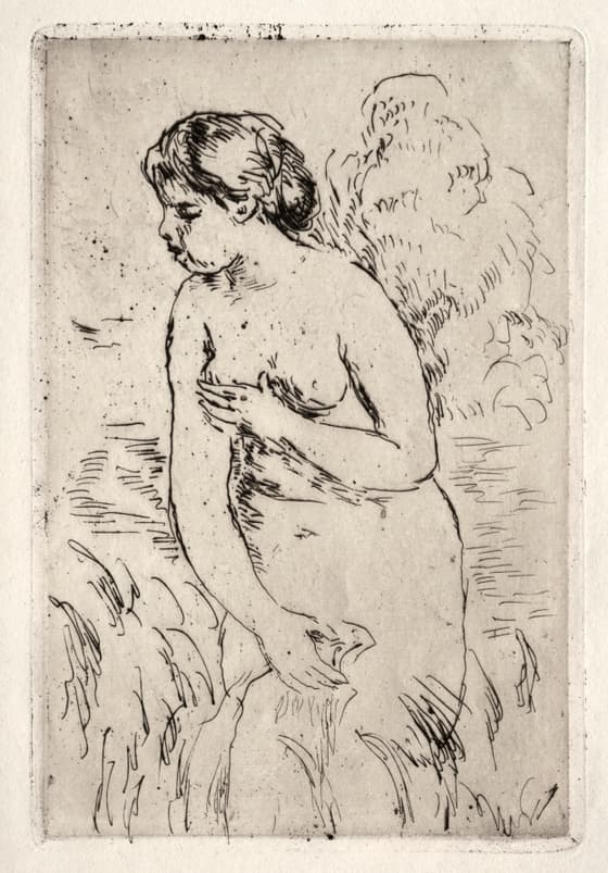 Bather Standing Up to Her Knees