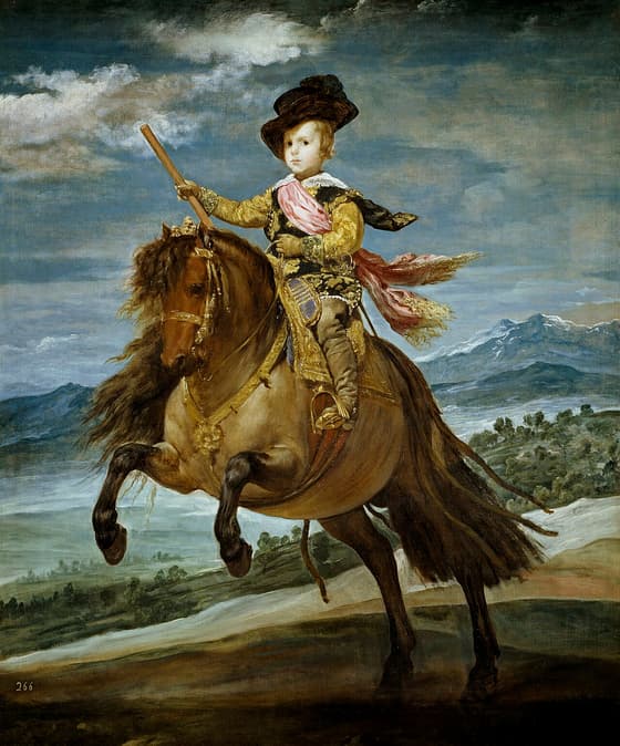皇太子バルタサール・カルロス騎馬像