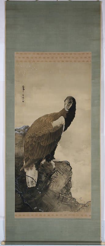 雪中鷲図