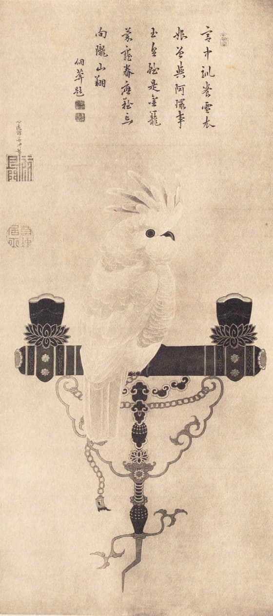 鸚鵡図（籔家旧蔵）