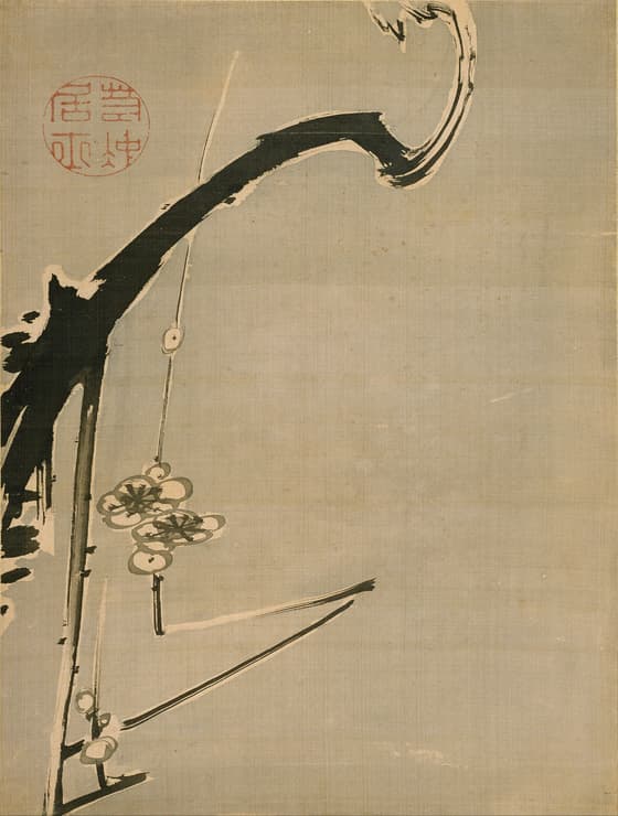 墨梅図（棲鸞園画帖のうち）
