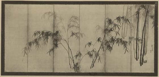 雨竹風竹図屏風 六八