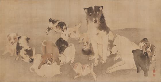 群犬図