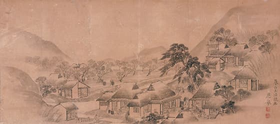 屏風下絵（白玉法眼画の写し）