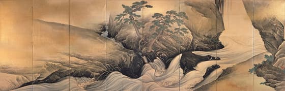 保津川図屏風　右隻