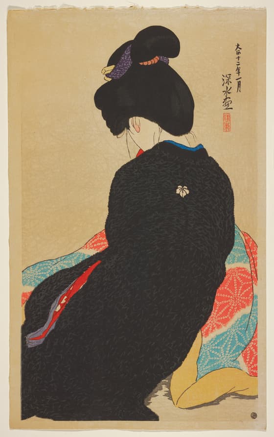 新美人十二姿　炬燵