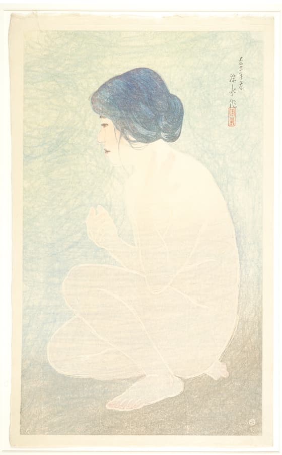 新美人十二姿　初夏の浴