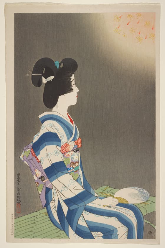 現代美人集　花火
