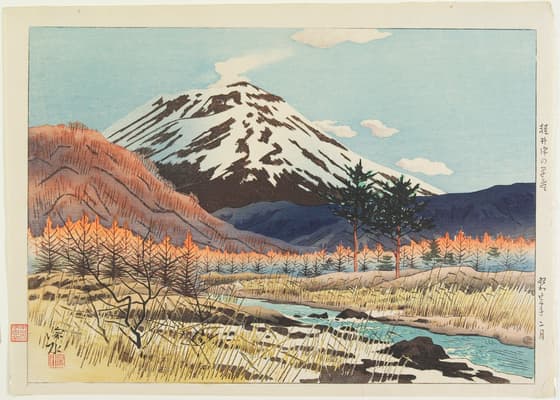 信濃十景　軽井沢の早春