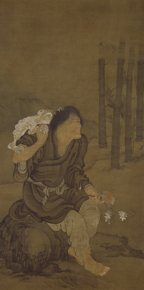 蝦蟇鉄拐図（蝦蟇仙人）