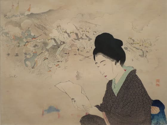 Reading a Letter from the Front