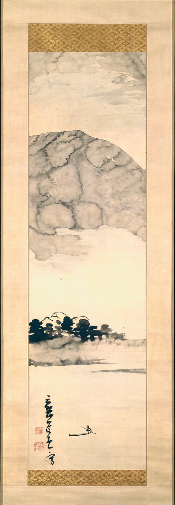 指墨山水図