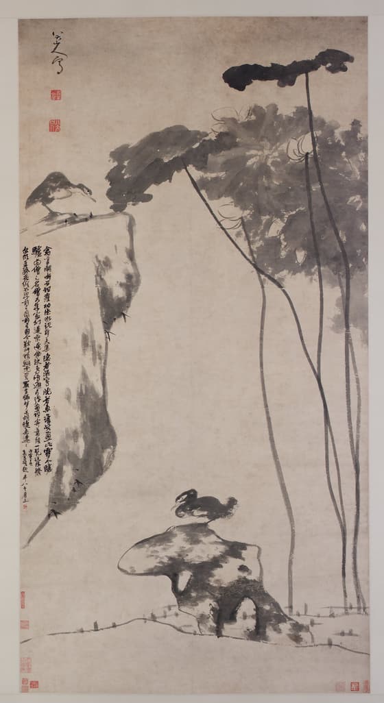 荷鴨図