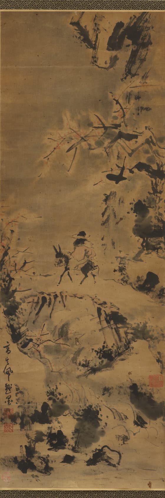 騎驢人物図