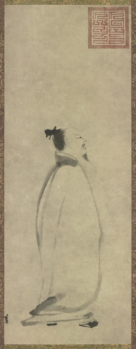 李白吟行図