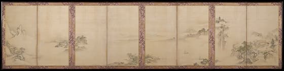 瀟湘八景図屏風