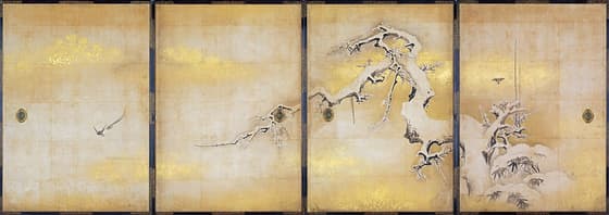 雪中梅竹鳥図