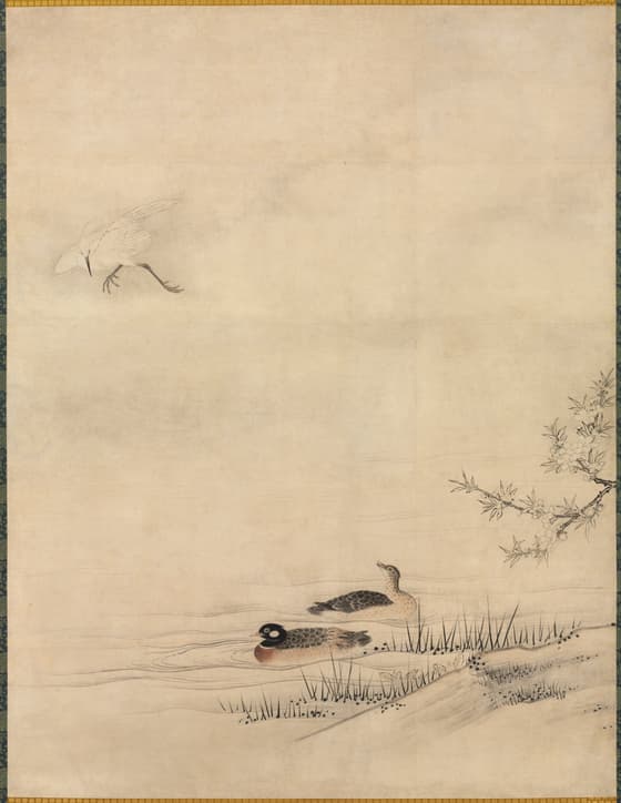 春花鳥図　二（伝狩野元信）