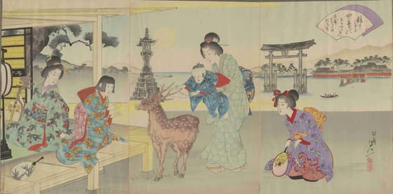 倭の花四季のなかめ　安芸宮じま秋の月
