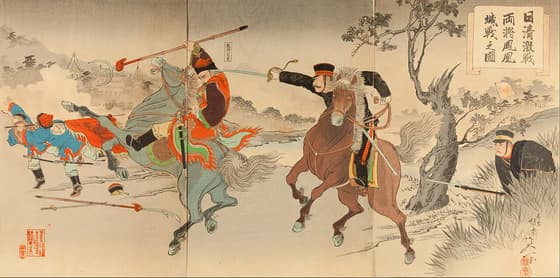 日清激戦　鳳凰城両将奮戦之図