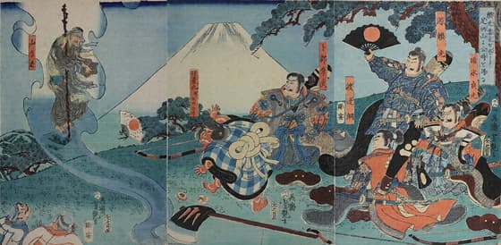 頼光雲気を察して足柄山に公時を得る