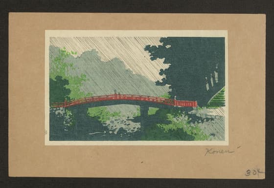 雨中の神橋